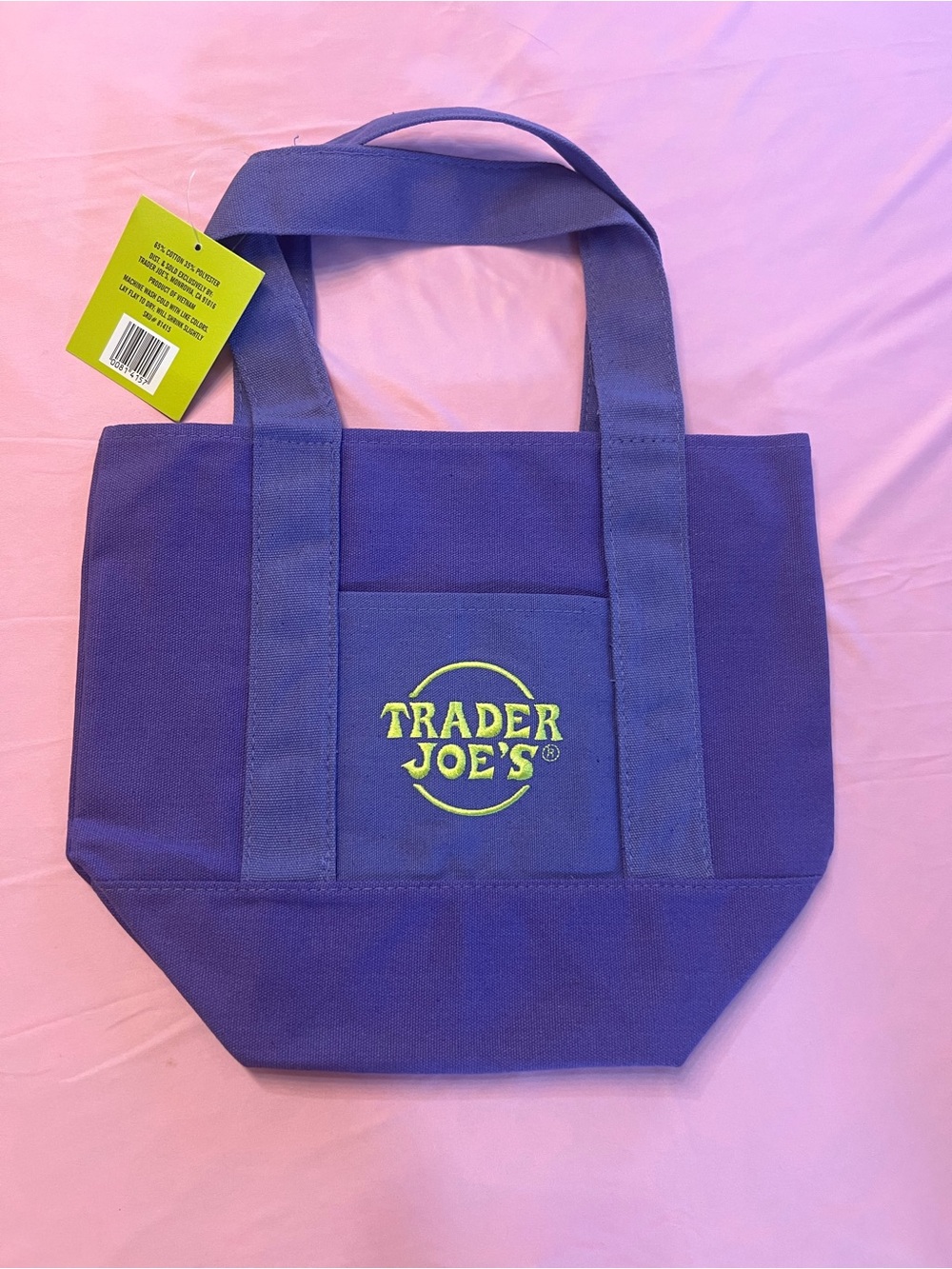 Trader Joe’s Halloween Limited Edition Purple Canvas Tote Bag New with Tags